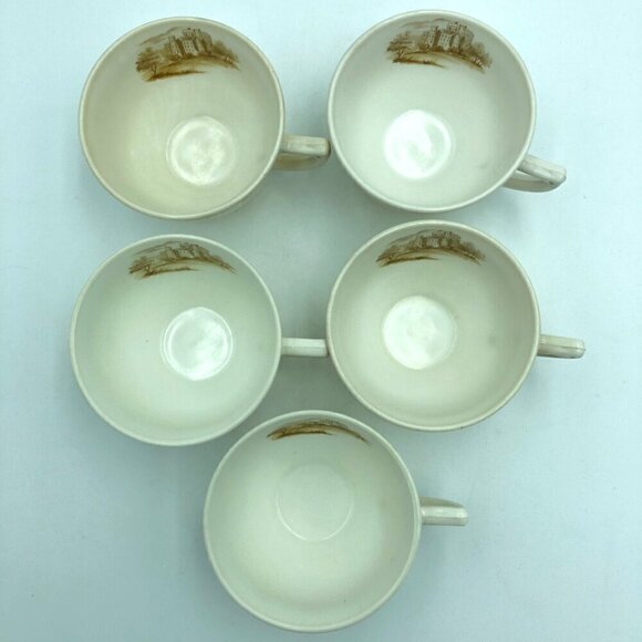 Macbeth Evans Cremax Castle Cups Rare Lot of 5 - Picture 3 of 5